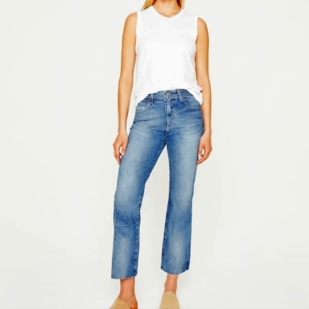 AG Adriano Goldschmied contour 360 Kinsley high rise pop crop jean 33 NWT